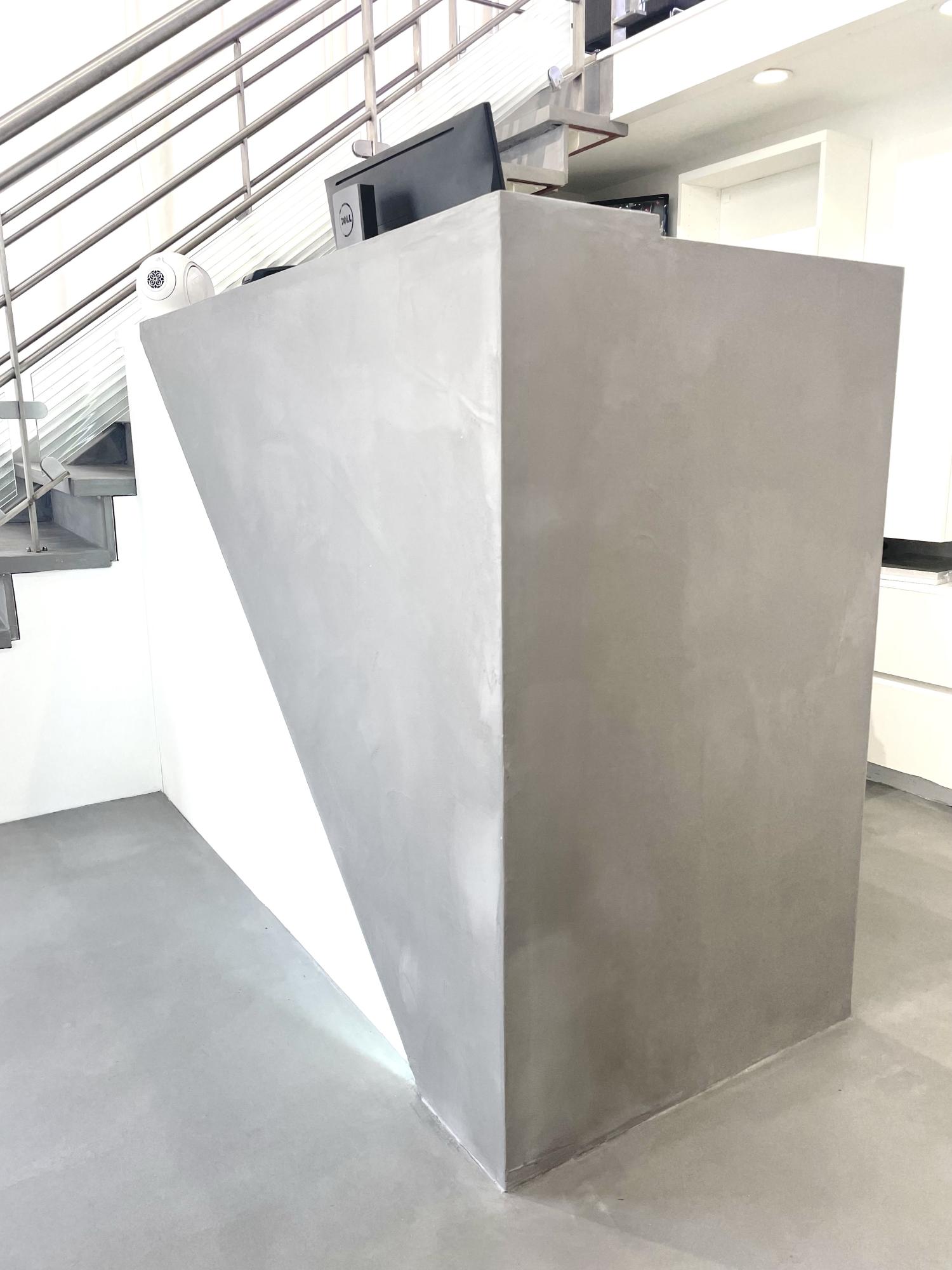 meuble boutique beton cire