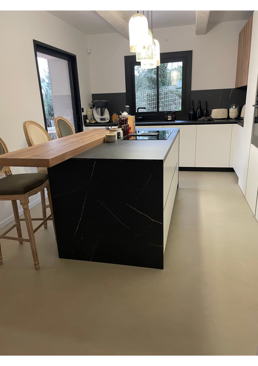 sol beton cire cuisine Revest