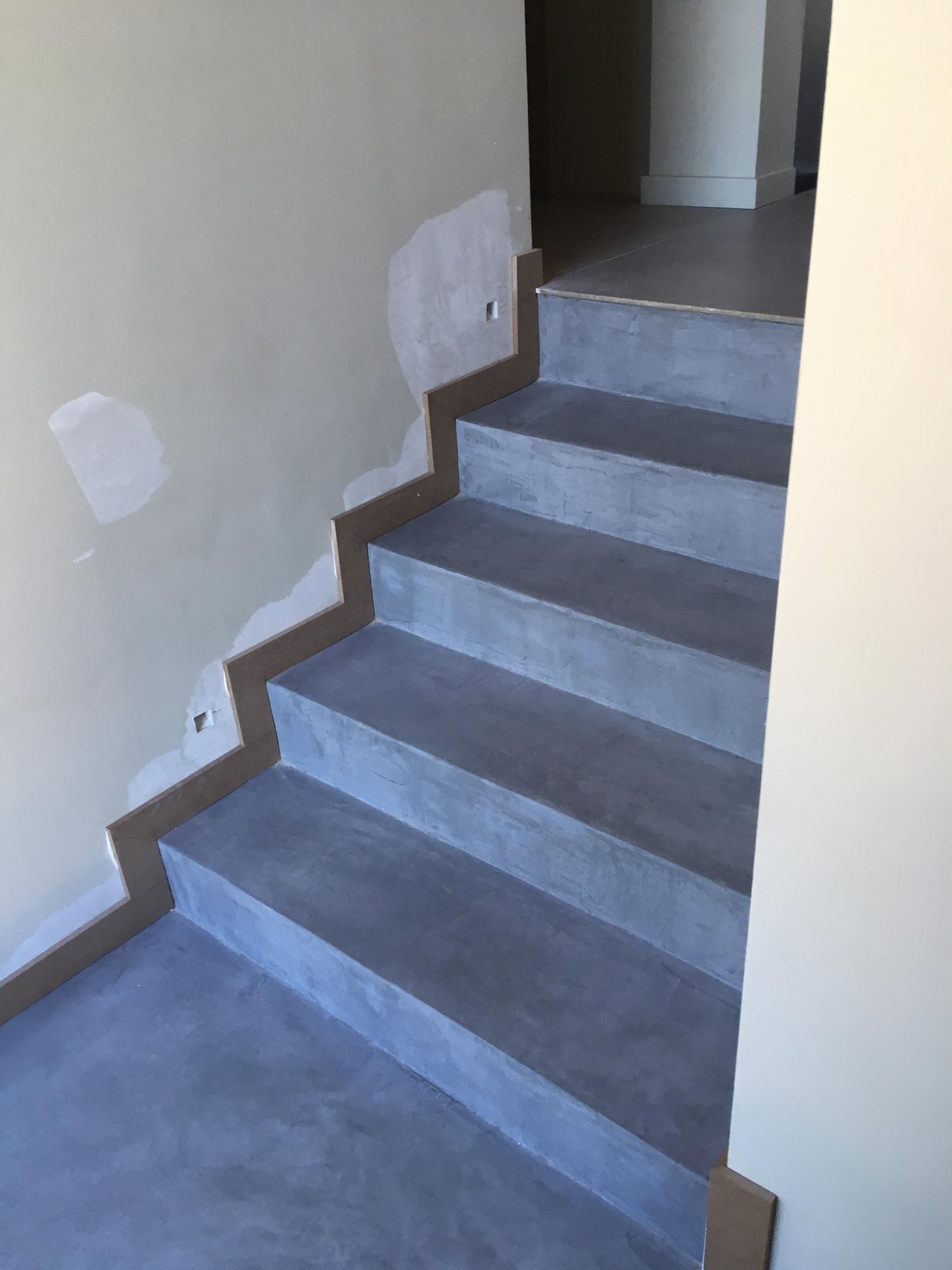 escaliers extérieurs intérieurs beton cire var