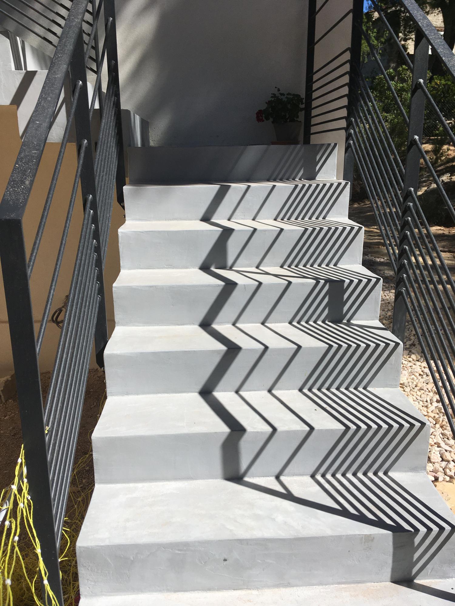 escaliers extérieurs intérieurs beton cire var