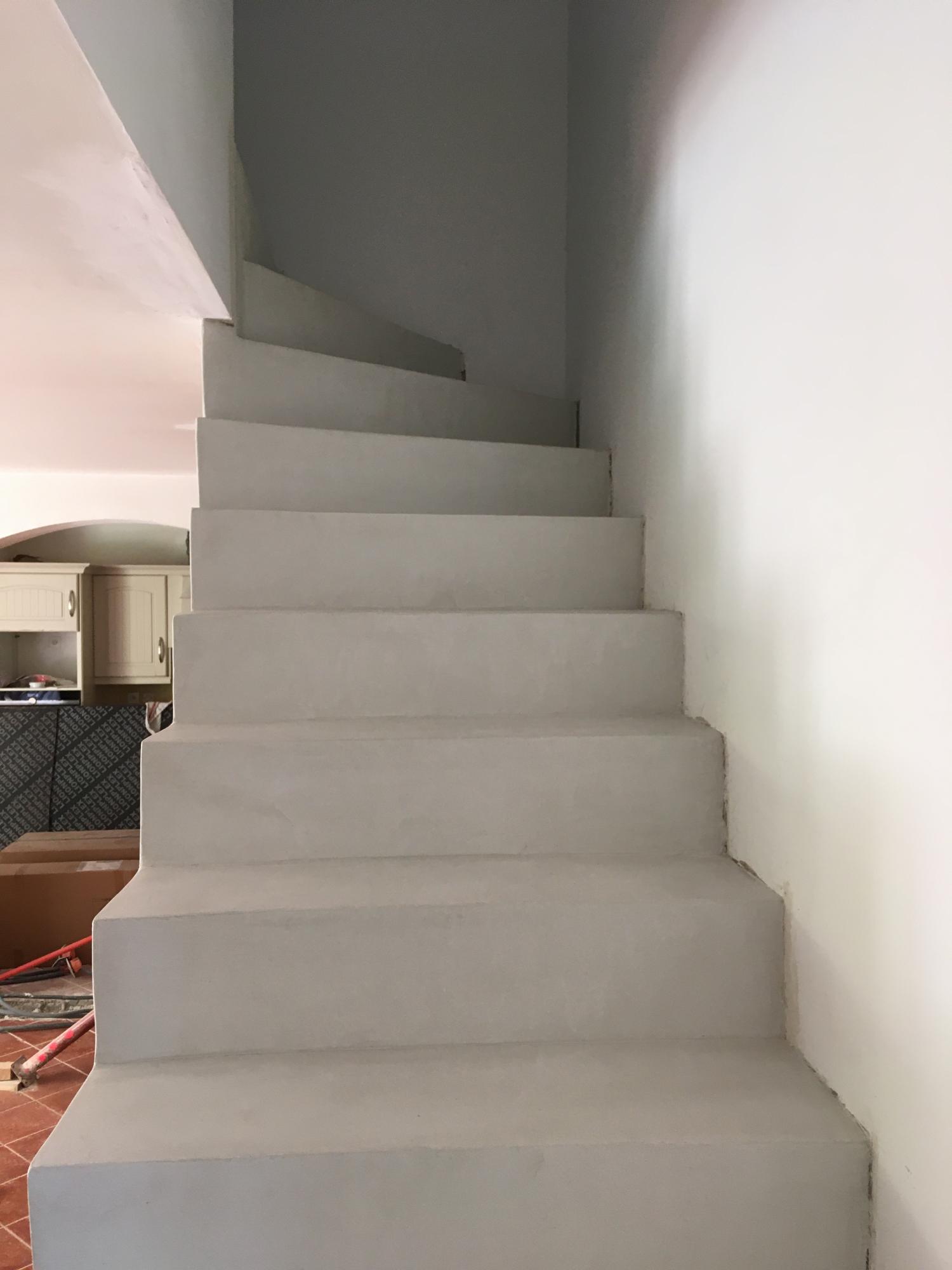 escaliers extérieurs intérieurs beton cire var