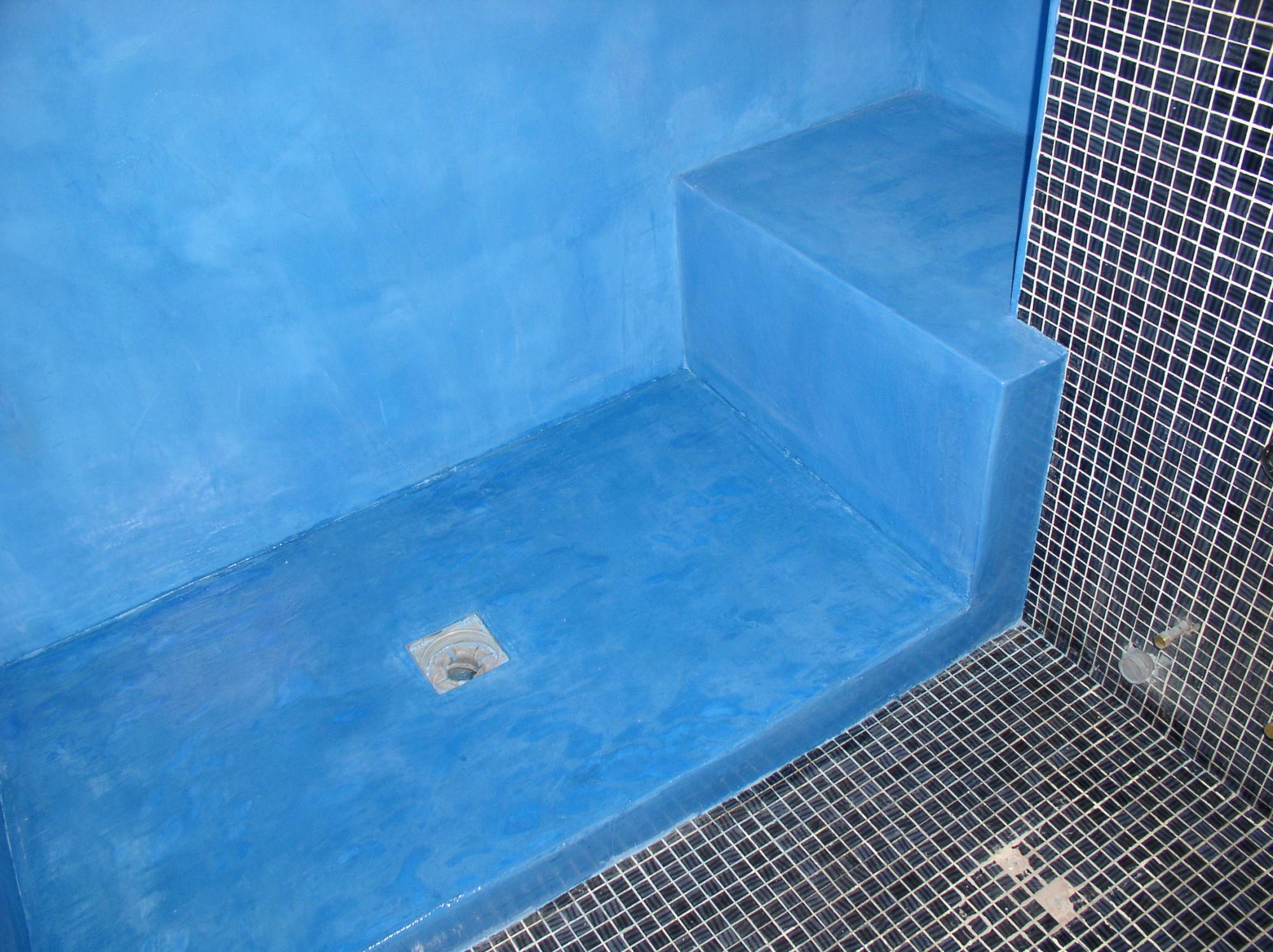 douche beton cire